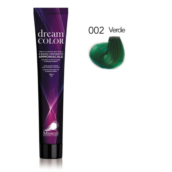 Natural Beauty Leda - Misscol Dream Color Crema Colorante Verde 002 – 100 ml