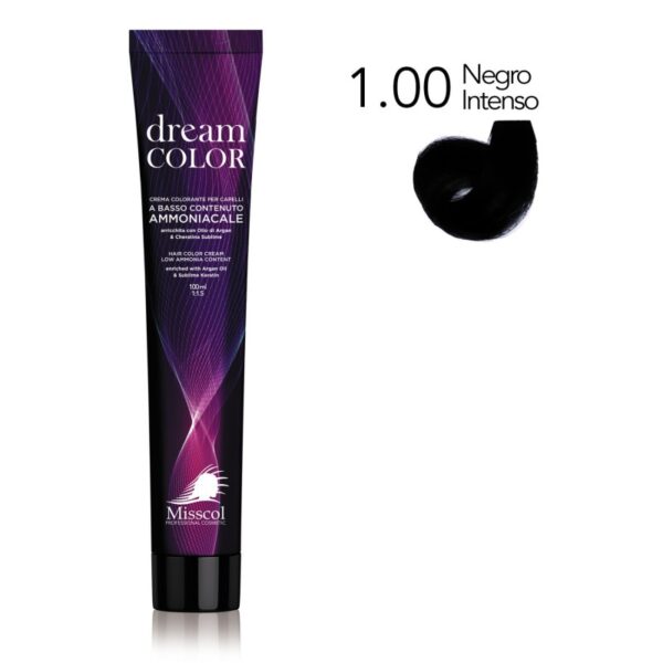 Natural Beauty Leda - Misscol Dream Color Crema Colorante 1.00 Negro Intenso – 100 ml