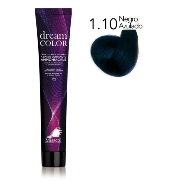 Natural Beauty Leda - Misscol Dream Color Crema Colorante 1.10 Negro Azulado – 100 ml