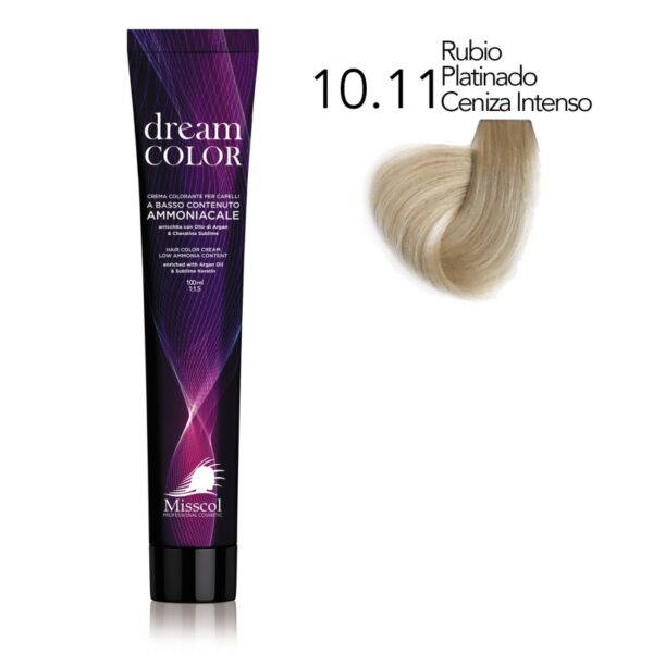 Natural Beauty Leda - Misscol Dream Color 10.11 Rubio Platinado Ceniza Intenso – 100 ml