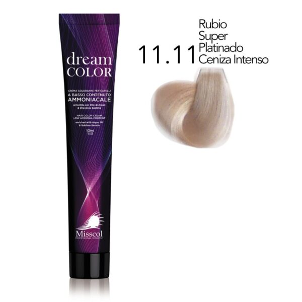 Natural Beauty Leda - Misscol Dream Color Tinte Rubio Super Platinado Ceniza Intenso 11.11 – 100 ml