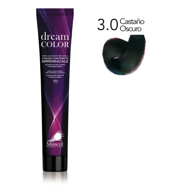 Natural Beauty Leda - Misscol Dream Color Tinte Crema 3.0 Castaño Oscuro – 100 ml