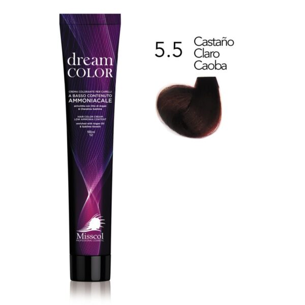 Natural Beauty Leda - Dream Color Misscol - Tinte para Cabello Castaño Claro Caoba 5.5 - 100 ml
