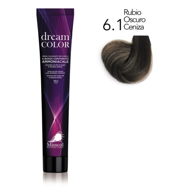 Natural Beauty Leda - Misscol Dream Color Tinte Rubio Oscuro Ceniza 6.1 – 100 ml