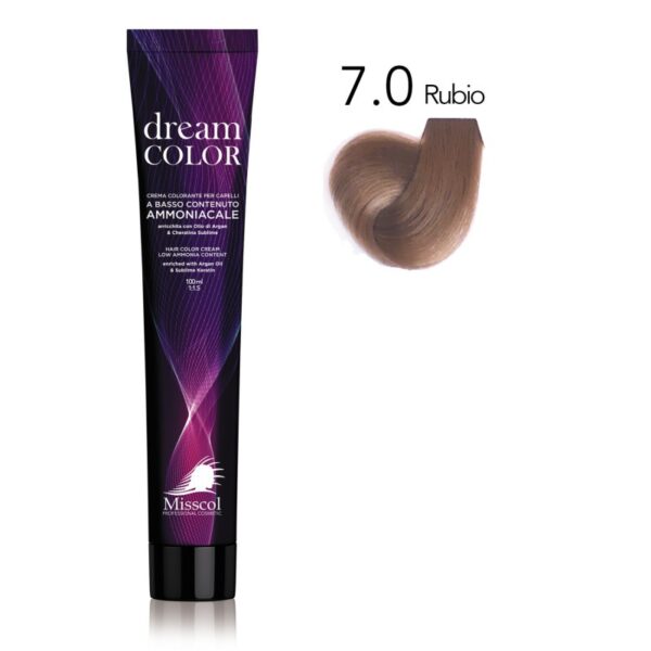 Natural Beauty Leda - Misscol Dream Color Crema Colorante Rubio 7.0 – 100 ml