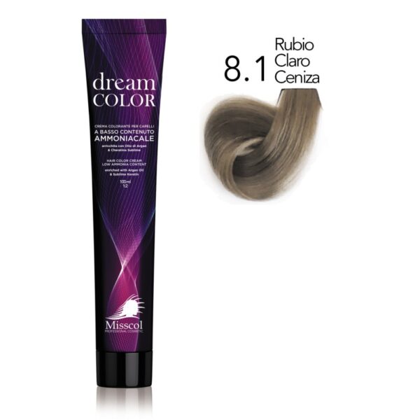 Natural Beauty Leda - Misscol Dream Color 8.1 Rubio Claro Ceniza - 100 ml