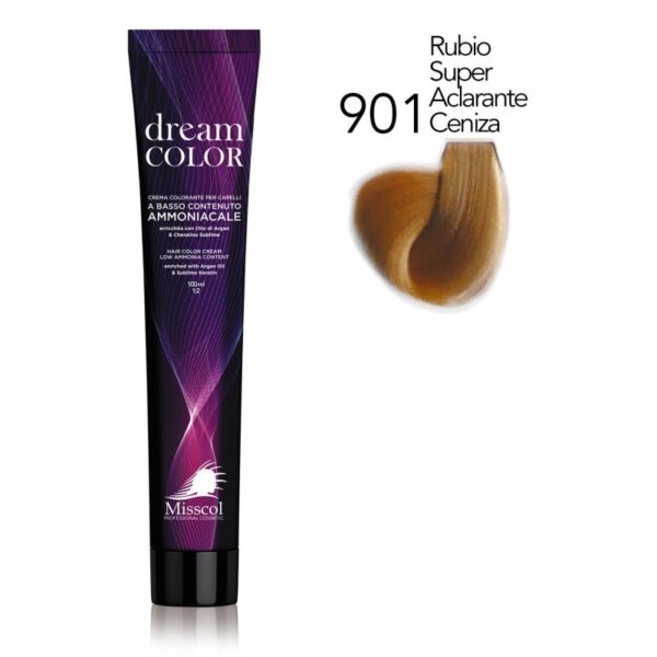 Natural Beauty Leda - Misscol Dream Color 901 Rubio Super Aclarente Ceniza – 100 ml