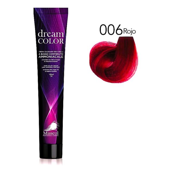 Natural Beauty Leda - Misscol Dream Color Tinte para Cabello Rojo 006 – 100 ml
