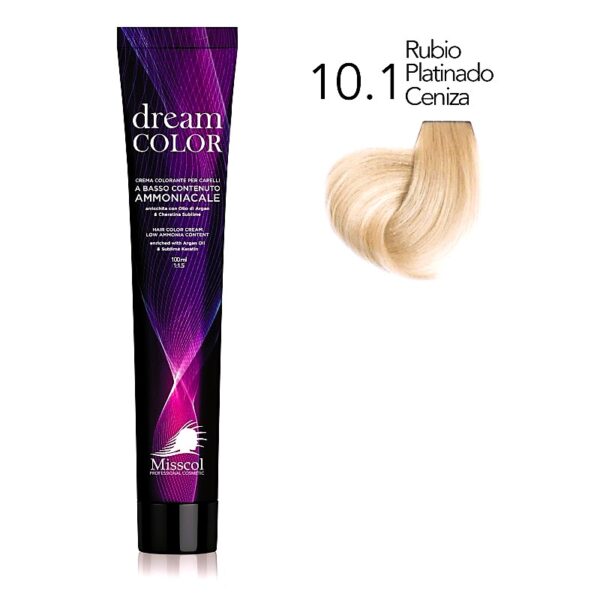 Natural Beauty Leda - Misscol Dream Color 10.1 Rubio Platinado Ceniza – 100 ml