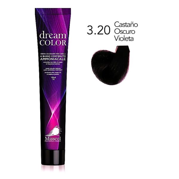 Natural Beauty Leda - Misscol Dream Color Tinte 3.20 Castaño Oscuro Violeta – 100 ml