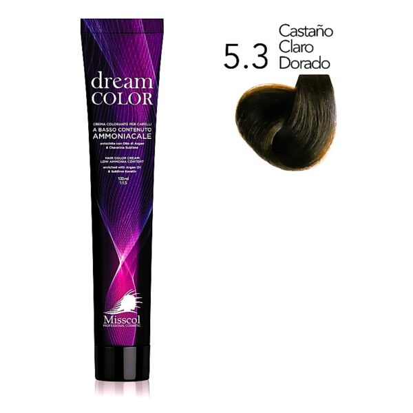 Natural Beauty Leda - Misscol Dream Color Crema Colorante 5.3 Castaño Claro Dorado – 100 ml