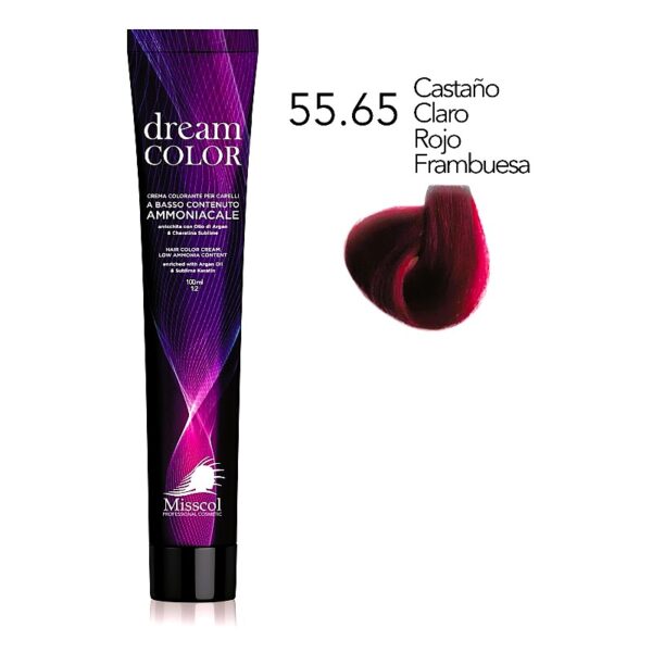 Natural Beauty Leda - Misscol Dream Color Tinte para Cabello 55.65 Rojo Frambuesa – 100 ml