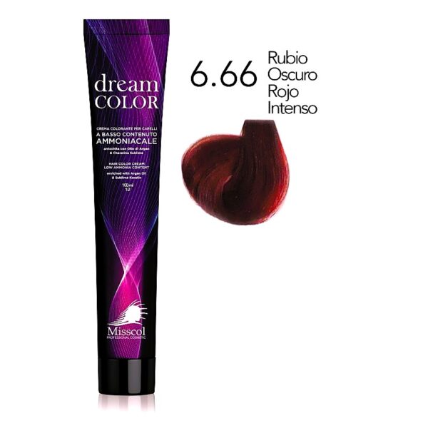Natural Beauty Leda - Misscol Dream Color 6.66 Rubio Oscuro Rojo Intenso – 100 ml