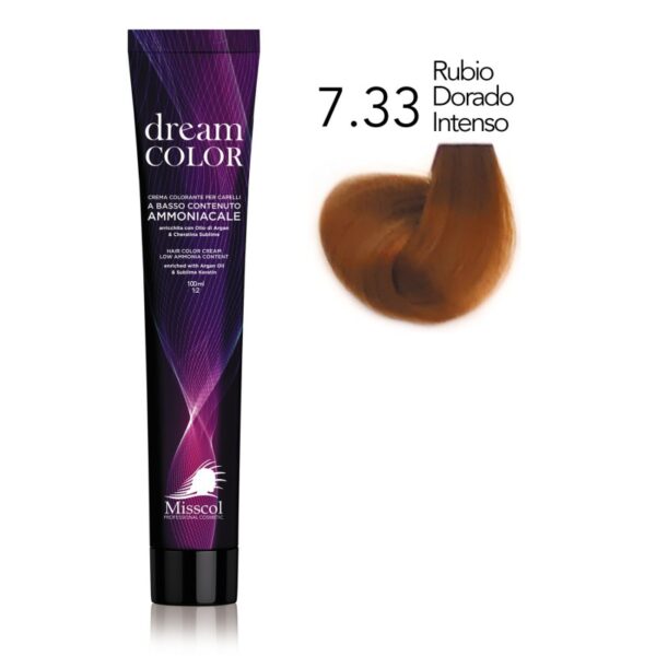 Natural Beauty Leda - Misscol Dream Color Crema Colorante Rubio Dorado Intenso 7.33 – 100 ml