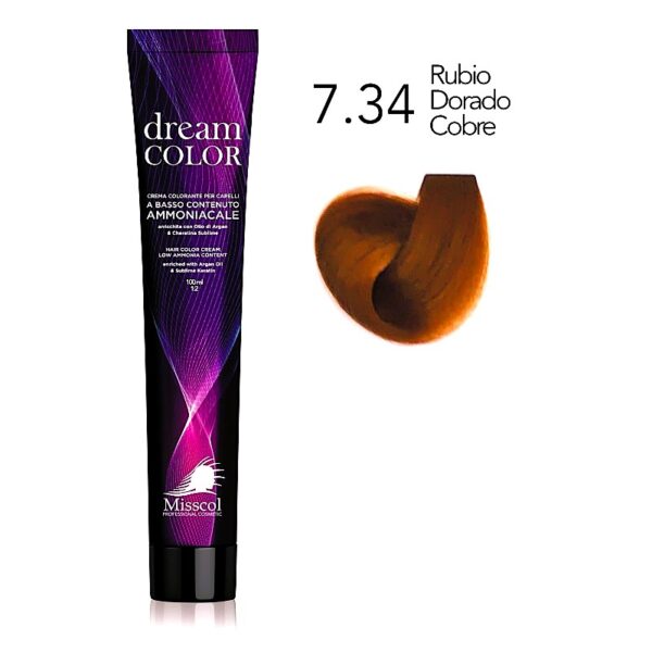 Natural Beauty Leda - Misscol Dream Color Tinte Rubio Dorado Cobre 7.34 – 100 ml