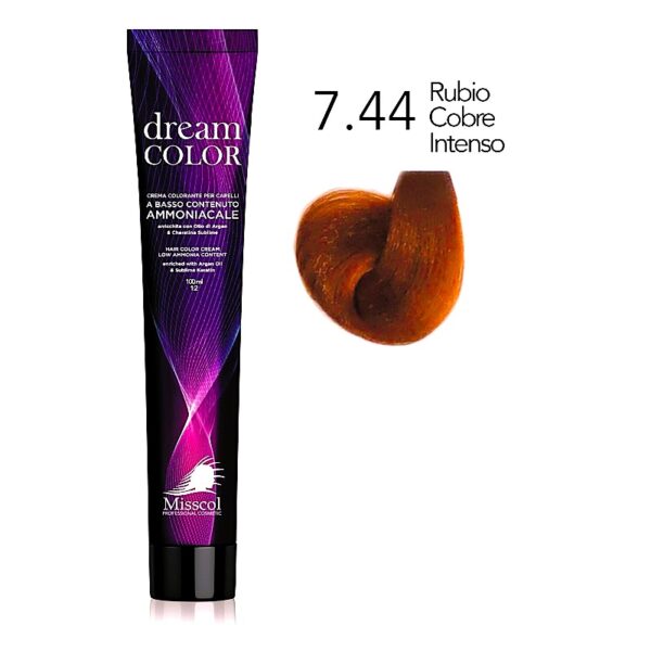 Natural Beauty Leda - Misscol Dream Color 7.44 Rubio Cobre Intenso - 100 ml