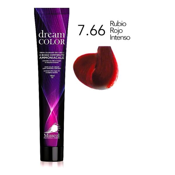 Natural Beauty Leda - Misscol Dream Color 7.66 Rubio Rojo Intenso - 100 ml