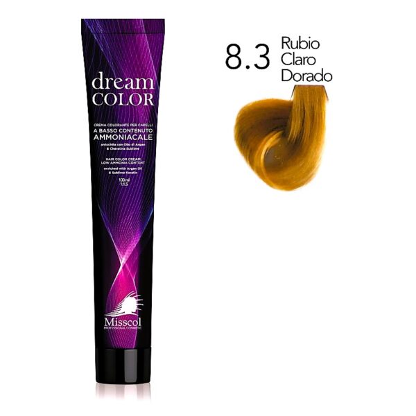 Natural Beauty Leda - Misscol Dream Color Crema Colorante Rubio Claro Dorado 8.3 – 100 ml