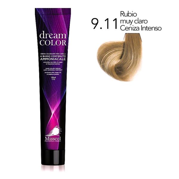 Natural Beauty Leda - Misscol Dream Color 9.11 Rubio Muy Claro Ceniza Intenso – 100 ml