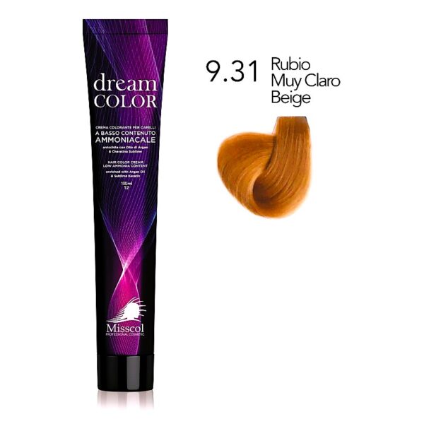 Natural Beauty Leda - Misscol Dream Color 9.31 Rubio Muy Claro Beige – 100 ml