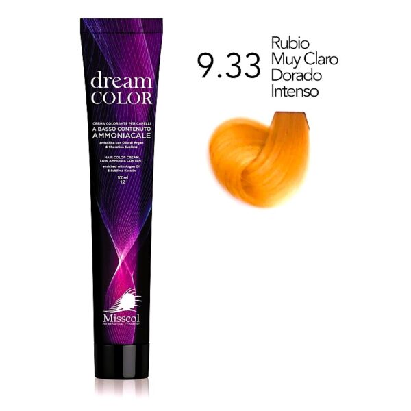 Natural Beauty Leda - Misscol Dream Color 9.33 Rubio Muy Claro Dorado Intenso – 100 ml