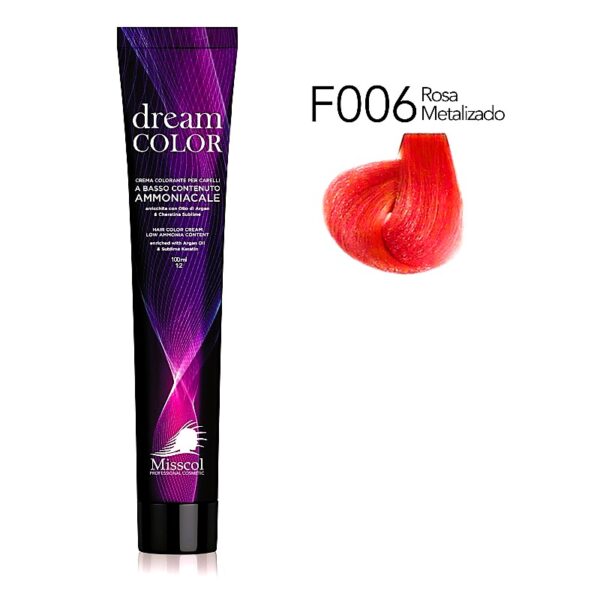 Natural Beauty Leda - Dream Color Misscol Tinte Capilar Rosa Metalizado F006 – 100 ml