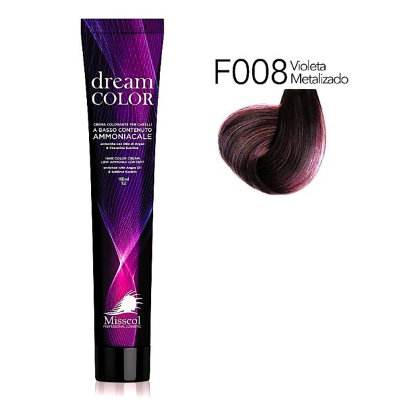 Natural Beauty Leda - Dream Color Misscol Tinte Violeta Metalizado F008 – 100 ml